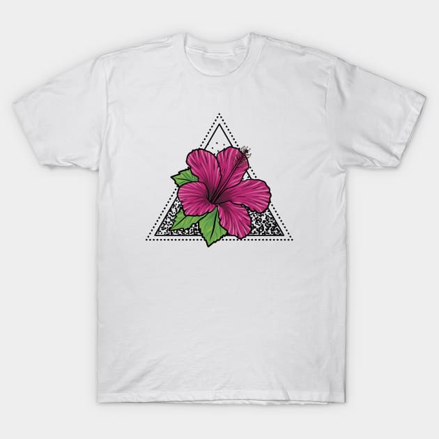 Tropical Hibiscus Flora T-Shirt by RadicalChill